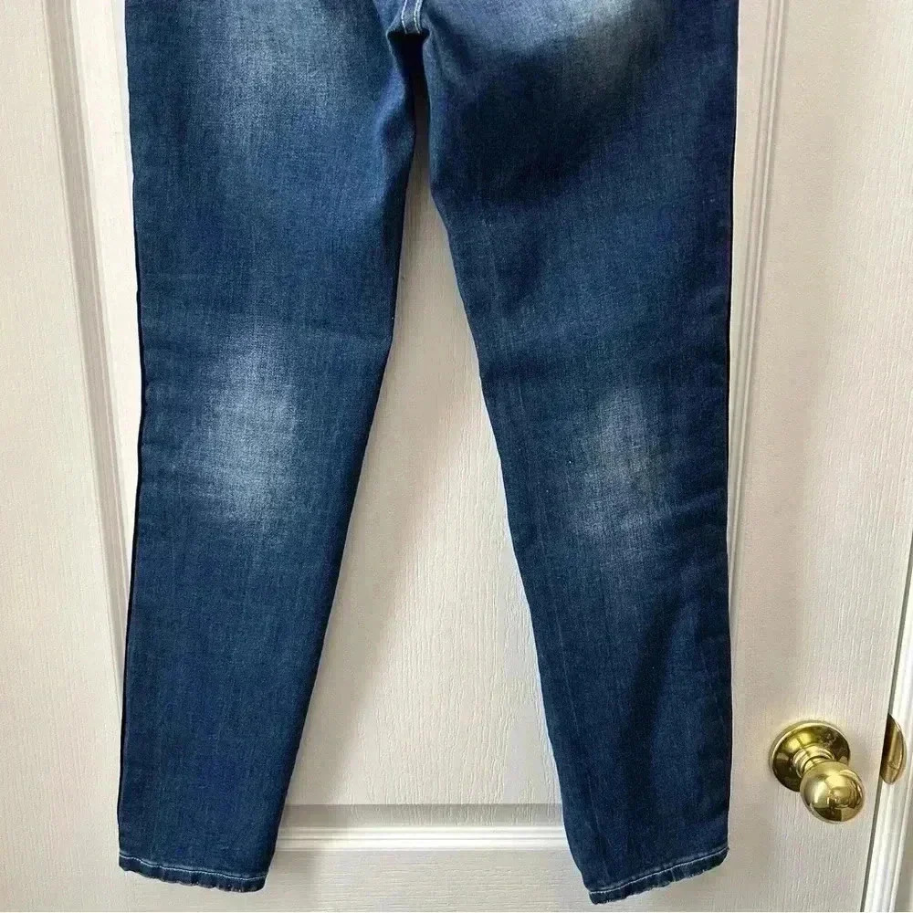 Buffalo Skinny Jeans Faith Side Stripe Mid Rise Ankle Crop Stretch Blue Size 26 - Picture 9 of 14